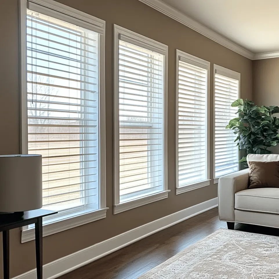 example of faux wood blinds